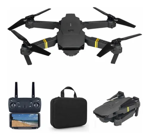 Mini c mera profissional Dron E58 Wifi Fpv cor preta MercadoLivre