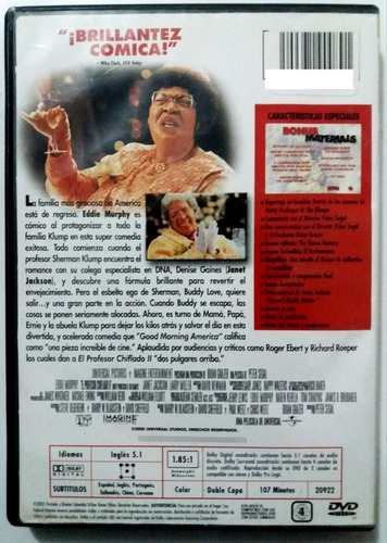 El Profesor Chiflado 2 Eddie Murphy Dvd Original (Usado)