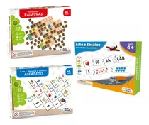 Comprar Jogos Alfabetização Forma Palavra + Domino + Jogo Da Memoria