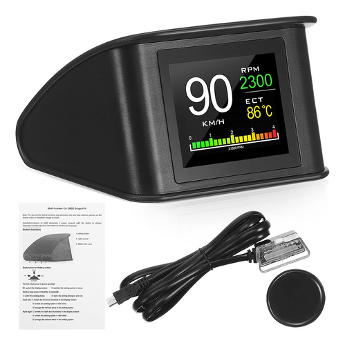 Velocímetro Obd Hud P10 Pantalla Digital Computadora A Bordo