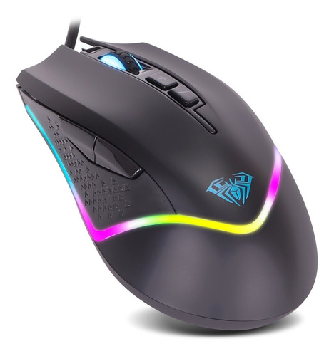 Mouse Gamer Com Fio Ergonômico Usb Led Rgb Ps3 Ps4 Ps5 Xbox