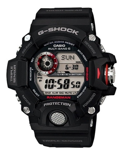Casio G-shock Rangeman Gw9400-1 Solar 3 Sensores Reloj Hombr