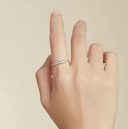 Imagen 5 de 8 de Anillo Compromiso Mujer Amor Infinito Circones En Plata 925