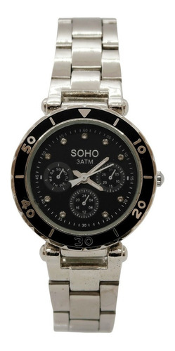 Reloj Pulsera Dama Mujer Analógico Malla Metal Soho Ch212