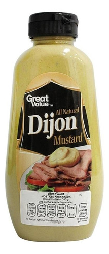 4 Pza Mostaza Great Value Dijon Preparada 340 G