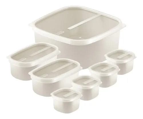 Kit Pote Hermético Tramontina 7 Plástico Bpa Free