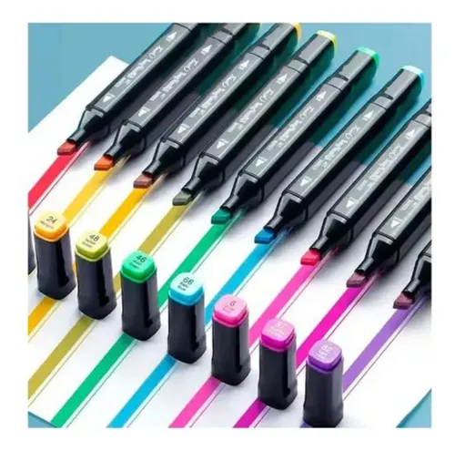 Estuche De Fibrones Marcadores Touch X80 Unidades Doble Punta