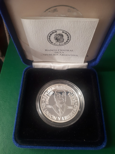 Argentina Conmemorativa 2006 Borges Plata Proof 