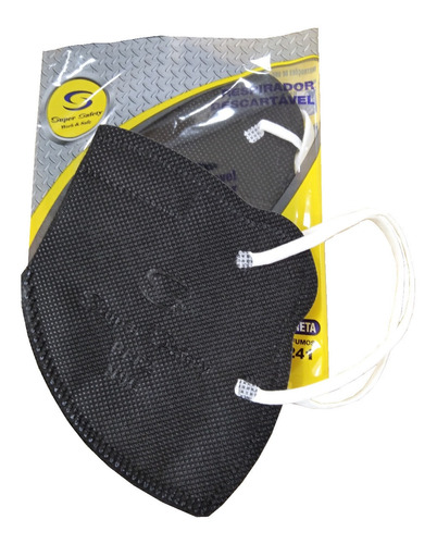 Mascara Elastico Orelha Pff2 N95 Super Safety-preta-kit 05pç