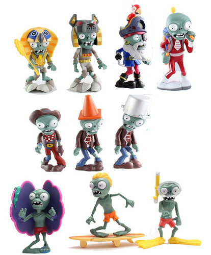 Set 10 Zombis Plantas Vs Zombies (Usado)