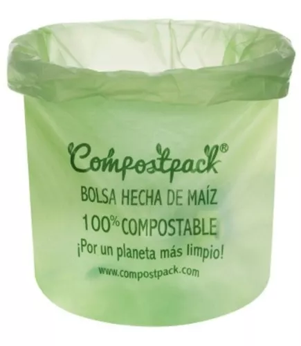Bolsas compostables de basura 100% biodegradables de almidón de maíz