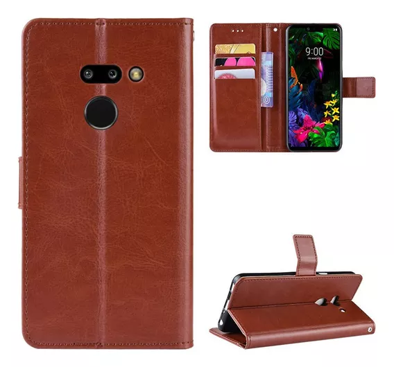 Funda De Anticaída Para LG G8 Thinq Negocio Cuero Flip