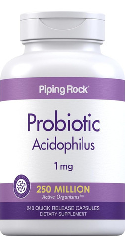 Probiótico Digestivo Acidophilus 250millones Pipingrock Eeuu