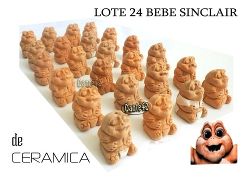 Imagen 1 de 4 de Dante42 Pack 24 Dinosaurio Bebe Sinclair Miniaturas Ceramica