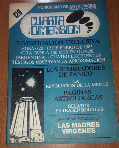 Revista Cuarta Dimension N°126   Marzo De 1985