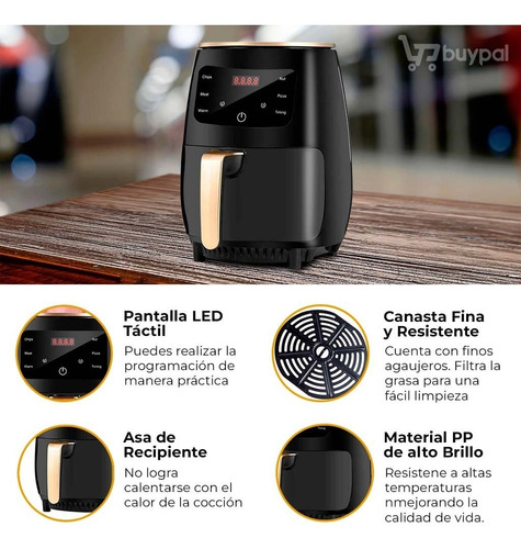 Imagen 5 de 7 de Freidora Aire Airfryer Digital 6 Litros Sin Aceite