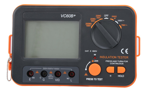 Medidor De Resistencia Ligero Vc60b+ Con Megóhmetro Y Alarma