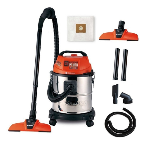 Imagen 2 de 8 de Aspiradora Industrial Daewoo 20 Lts 1250w Inox Seco Liquido