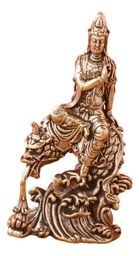 Guan Yin Estatueta De Metal Ornamento Peça Central Mesa