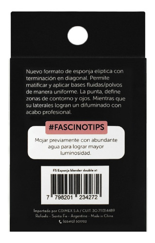 Imagen 5 de 6 de Esponja De Maquillaje Double Blender Latex Free Fascino