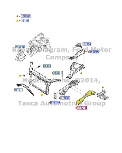 Falso Chasis Izquierdo De Guardafango Ford Fusion