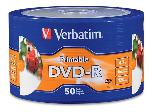 Dvd-r Imprimible Full Face Marca Verbatim 50 Pzs