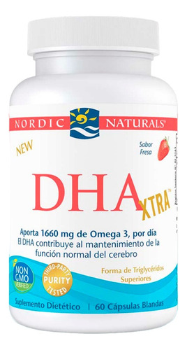 New Dha Xtra Omega 3 Nordic Naturals 60 Caps Blandas