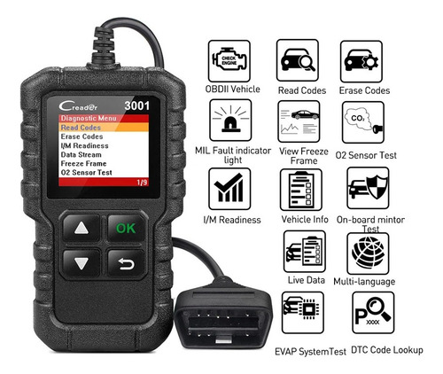 Lanzamiento X431 Cr3001 Obd2 Escáner Automotriz