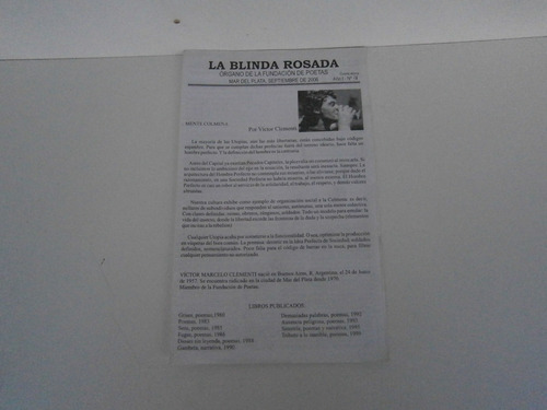 La Blinda Rosada 2 . Fundación De Poetas De Mar Del Plata