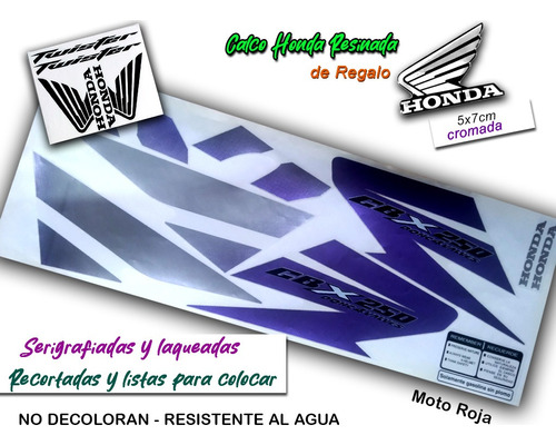 Calcos Tipo Original Honda Cbx 250 Twister 2012