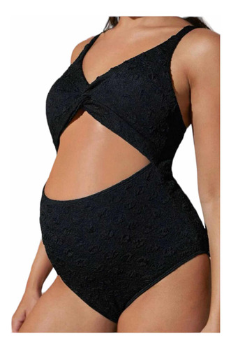 Traje De Baño Maternal / Trikini / Negro