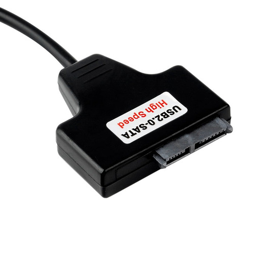 Usb 2.0 Preto Para 7 + 6 13pin Sata Laptop Cd / Dvd / Blu-ra