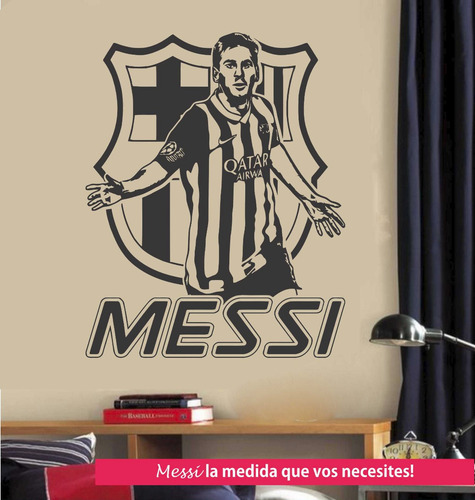 Vinilo Decorativo Messi Medida 60 X 40 Cms