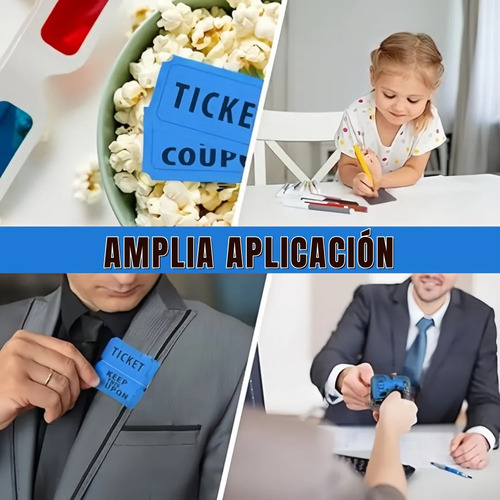 2000 Tickets En Rollo Foliado Boletos Entradas Fiesta Azul