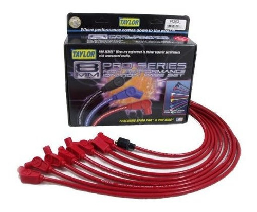 Set De Cables De Bujía Rojos Taylor Cable 74203 Spiro-pro