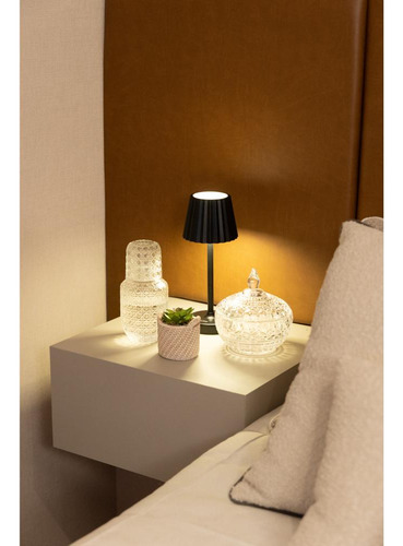 Luminária De Mesa Led Pilha E Usb 3 Tons Lyor Radiance Preta