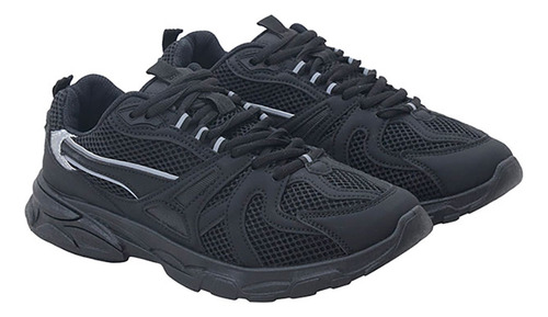 Zapatilla Hombre Running Mesh Negro Corona