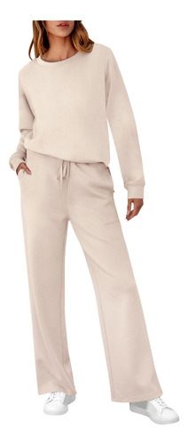 Conjunto De Sudaderas Para Mujer, Pantalones Anchos, A Juego