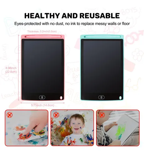 Tableta De Escritura Lcd, 2 Paquetes De Dibujo Para Nios 3 4