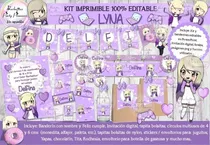 Comprar Kit Imprimible Candy Bar Lyna Youtuber 100% Editable