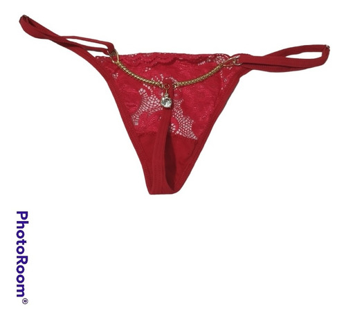 Set X 3 Tangas De Encaje Pedrería,mujer
