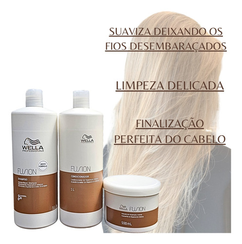 Wella Fusion Reparação Hidratação Intensa Danificados Kit