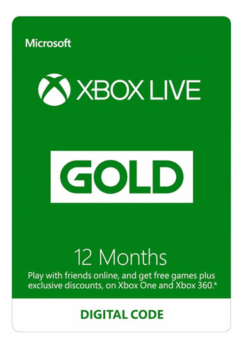 Xbox Live 12 Meses Suscripción Gold - Globalpingames