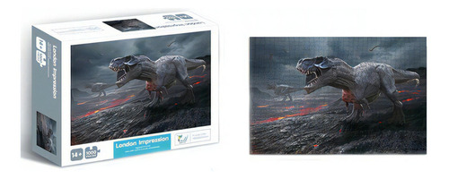 Rompecabeza Puzzle Cresko Dinosaurio T Rex Paisaje