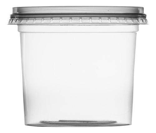 40un Pote Descartável Redondo 350ml Tampa Microondas Freezer