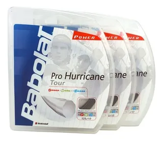 babolat drive z tour zylon matrix Corda Babolat Pro Hurricane Tour 17 Preta - Pack Com 3 Sets