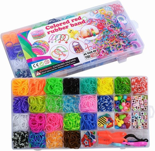 Kit De Banditas Elásticas Loom Para Fabricar Pulseras