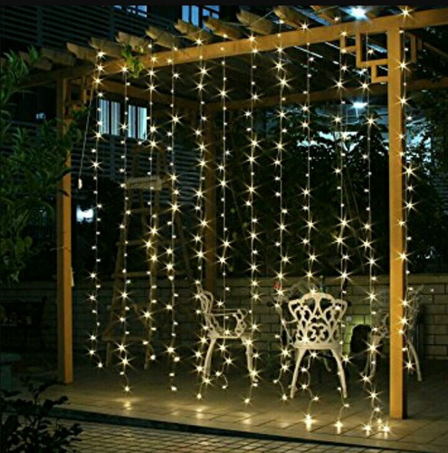 Cortina Led 480 Luces 3 X2.4 Mt Blanco Frio Eventos Navidad
