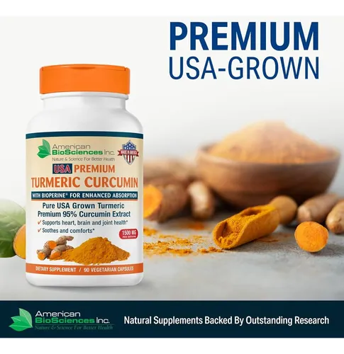 Curcumina Premium 1500 Mg Con Bioperine 90cap American Biosc
