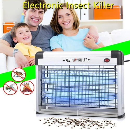 Imagen 3 de 5 de Lampara Mata Mosca Electrico 20w Insectocutor